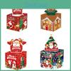 Christmas Pattern Themed Paper Box Set Holiday Decoration Props For Gift