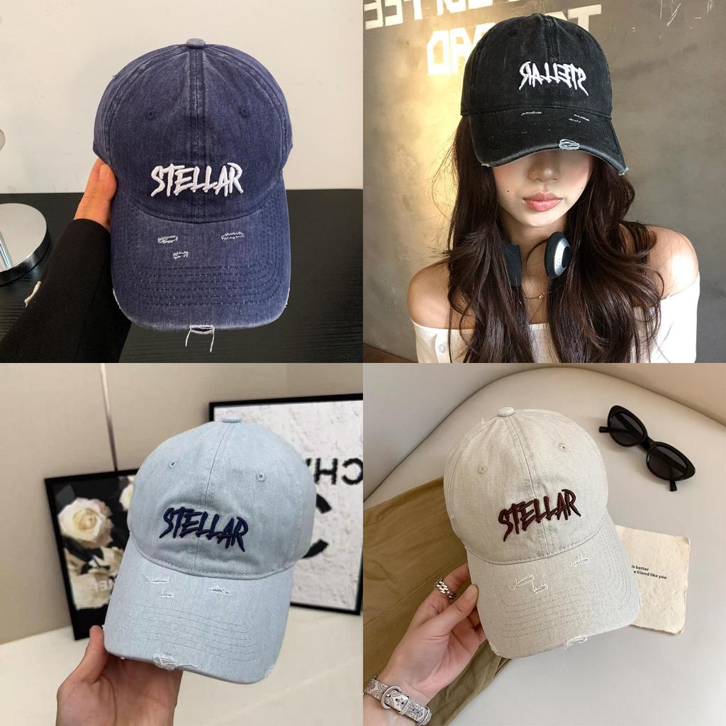 Stellar Baseball Cap For Women With Wide Brim In Cotton Material For Sun Protection