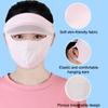 Women Thin Breathable Ice Silk Sunscreen Long Neck Full Face Mask Summer