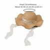 Breathable Vacation Beach Cap Lightweight with Turquoise Big Brimmed Straw Hat Sombrero Sunshade Topi Woven Sun Cap Daily