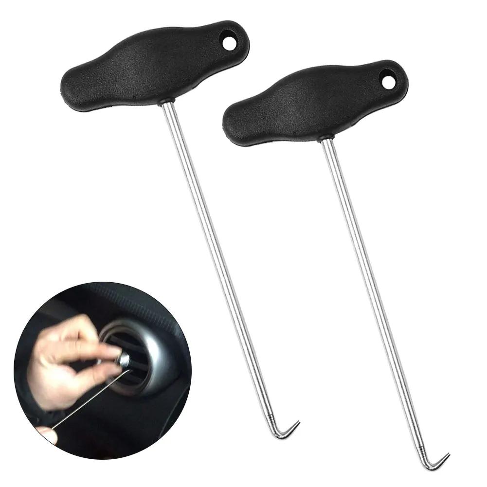 2Pcs Car Pull-out Hooks T-Handle Speedometer Removal Pulling Instrument Extractor Accessories Disassembly Tool For Mercedes-Benz