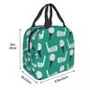 Golf Ball Pattern Insulated Lunch Bag for Women Office Cooler Thermal Food Box Tote Portable Lunch Boxes Container