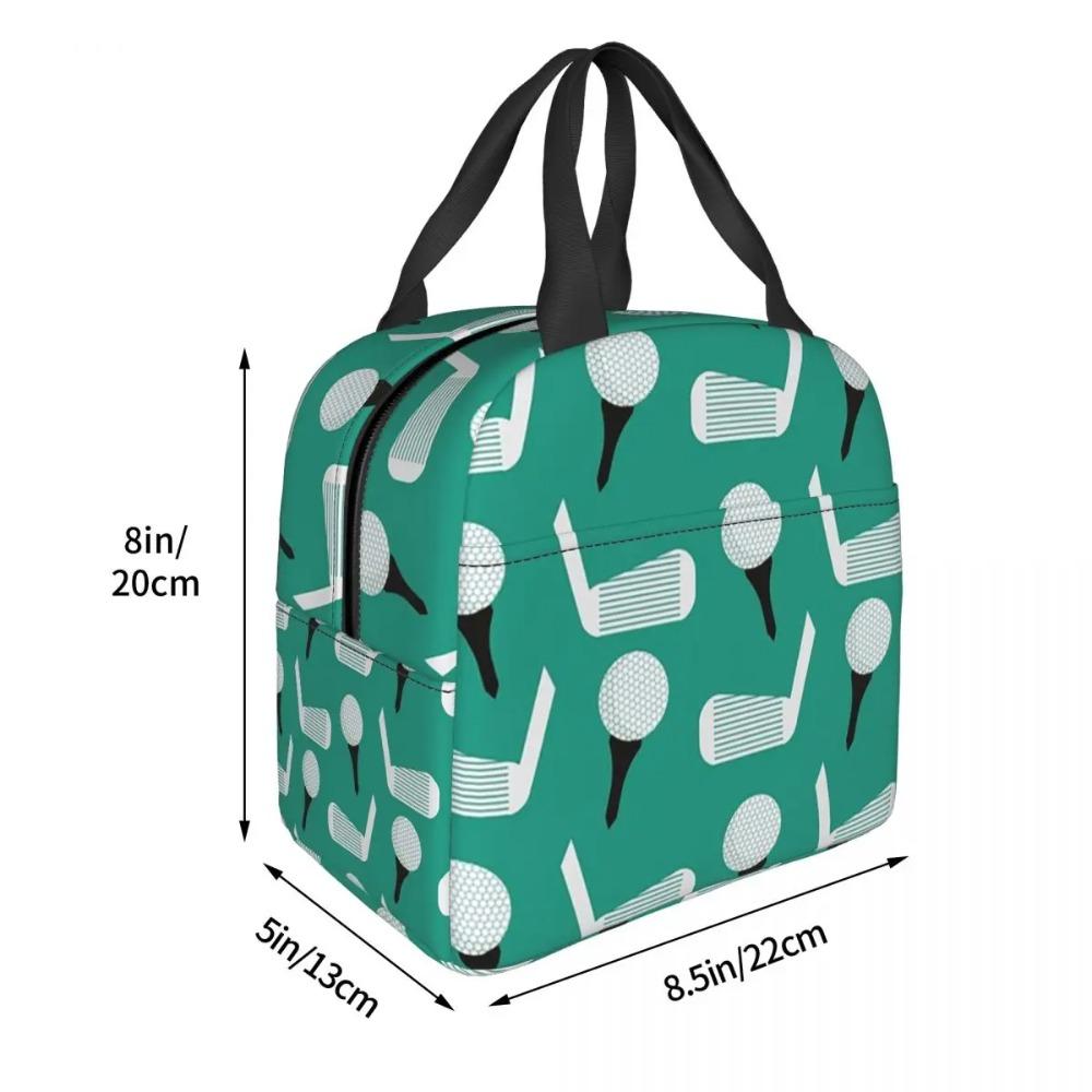 Golf Ball Pattern Insulated Lunch Bag for Women Office Cooler Thermal Food Box Tote Portable Lunch Boxes Container