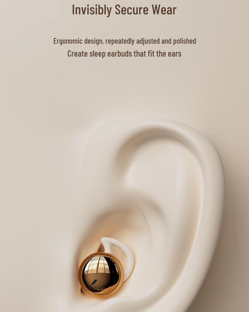 2025 Wireless Noise-Cancelling Sleep Earphones - Soft Silicone, No Ear Pressure, Side Sleeper Friendly.