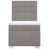 Vidaxl Letto Continentale Con Materasso, Taupe, Tessuto, 90X200 Cm