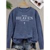 Elegant Style for women“MAKE HEAVEN CROWDED”Printed Pattern Casual Round-neck Women's Long-sleeve for Spring, Summer, Autumn, and Winter T