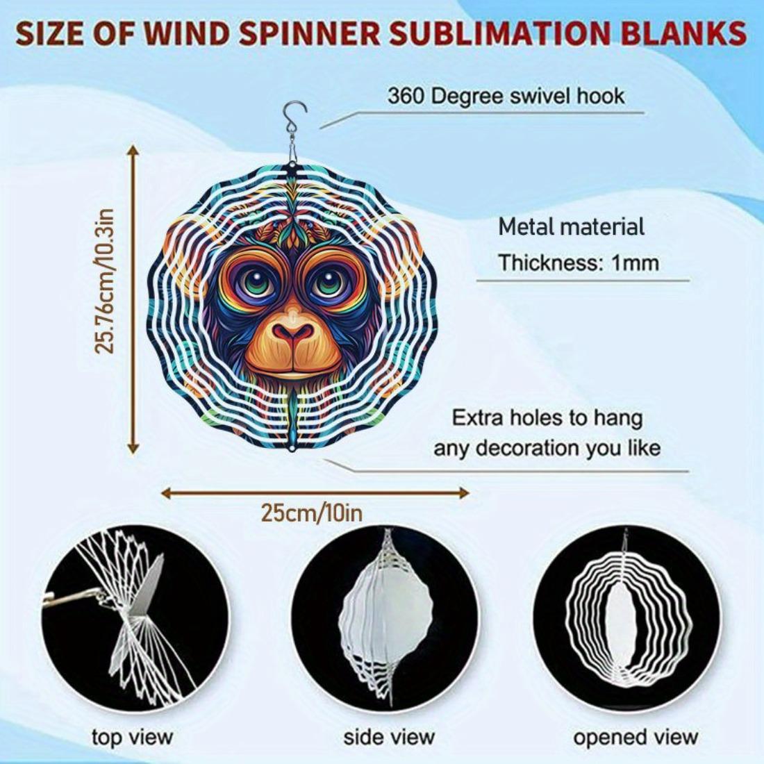 

Кайджит - 1 шт. 3D Мандала Вращающаяся Музыка Ветра, Садовый Узор Обезьяны Подвесной Металлический Ловец Ветра, Сад, Улица, Искусство для Двора в Помещении и на Улице