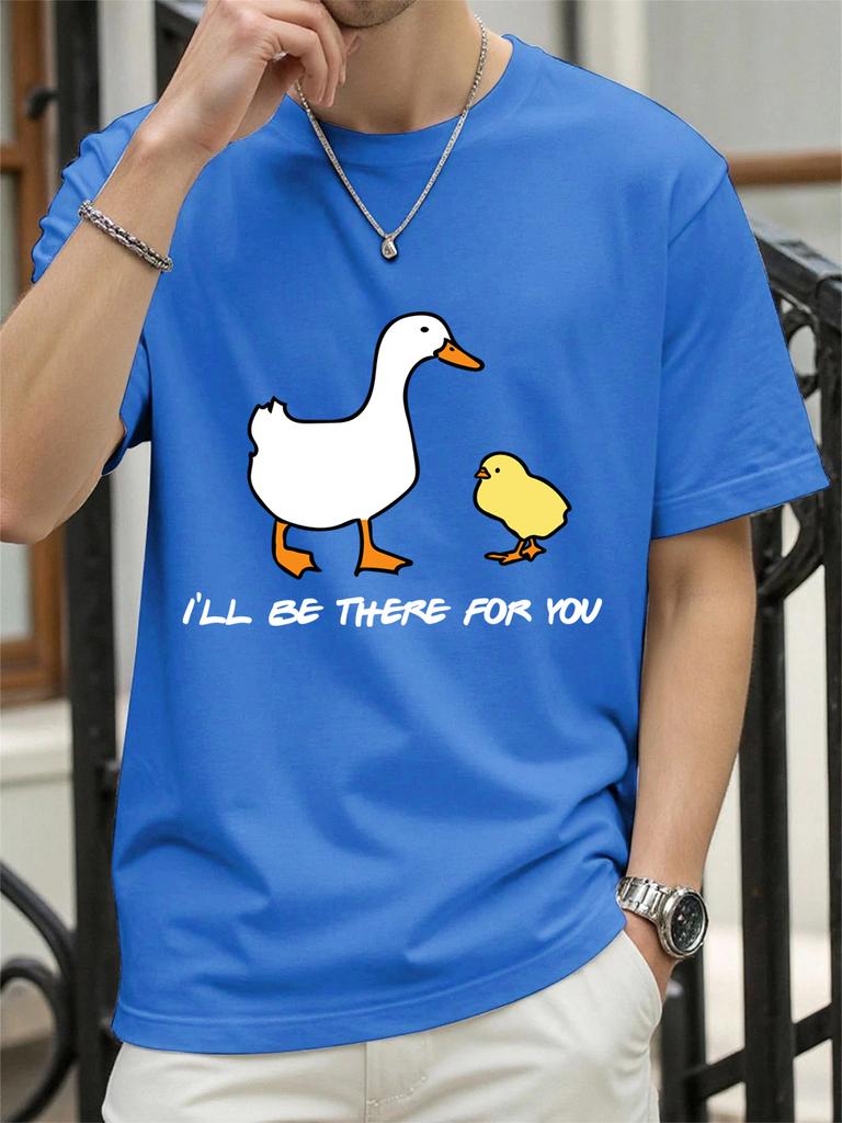 Goose Will Be There For You Printed TShirts Womens Summer Cotton Tops Loose ONeck Soft Short Sleeve T Shirts Casual Clothes