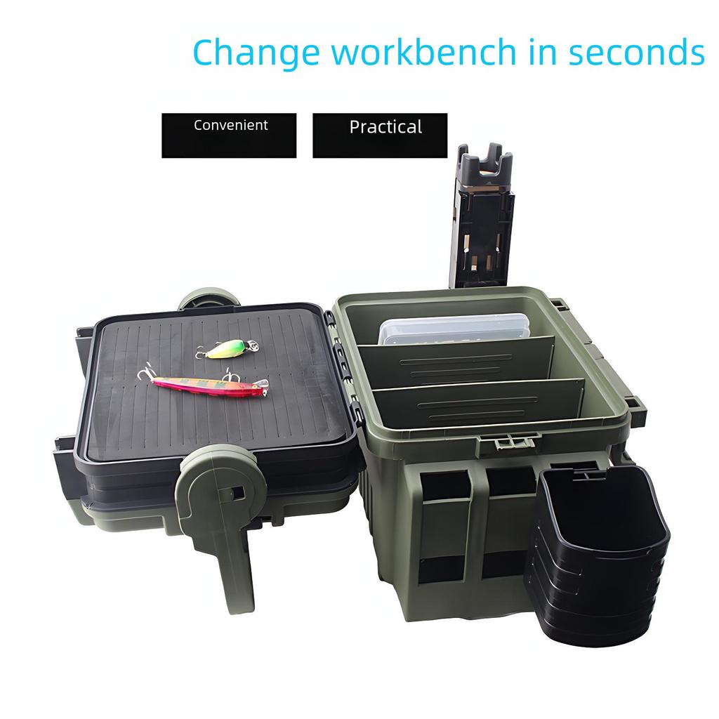 Fishing Lure and Bait Storage Box: Multi-layered, Large Capacity, Reinforced, Suitable for Sea and Rock Fishing.