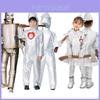 Bezauberndes Zauberer von Oz Blechmann Cosplay Kostüm für Erwachsene und Kinder in Silber