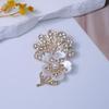 Diamond-Studded 3D Floral High-End Women's Luxury Alloy Brooch Corsage