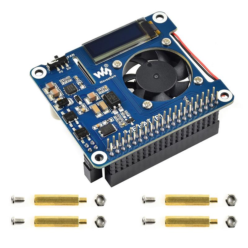 Raspberry Pi POE Ethernet Power Supply Board with OLED Temperature & IP Display for 4B/3B+