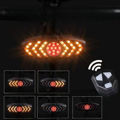 Fahrrad-Rücklicht mit intelligenter Fernbedienung, USB-Aufladung, mit Hupe, Blinker, Mountainbike, wasserdicht, Warnrücklicht