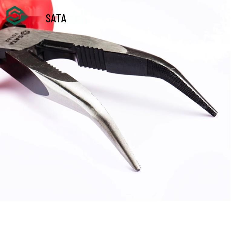 SATA 70111/70161 Insulated High-Voltage Flat, Round, and Bent-Nose Pliers for Electricians