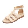 Außenhandel sommer neue einfache casual römischen sandalen offene spitze ferse flache sandalen frauen