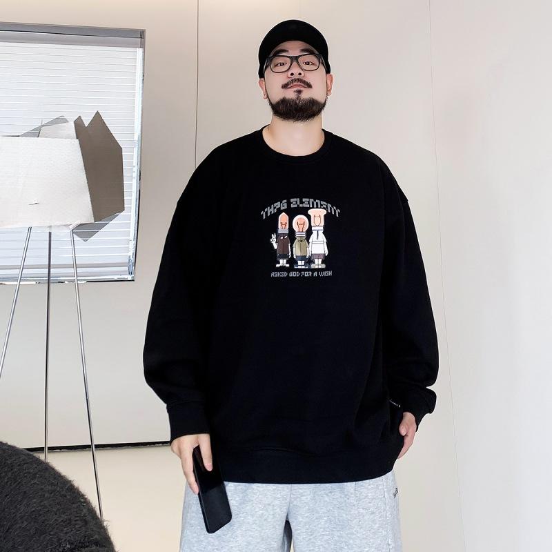 

Новый мужской свитшот свободного кроя с принтом, круглым вырезом, повседневный спортивный, устойчивый к сминанию, высококачественный, мягкий, дышащий пуловер с длинным рукавом M чёрный