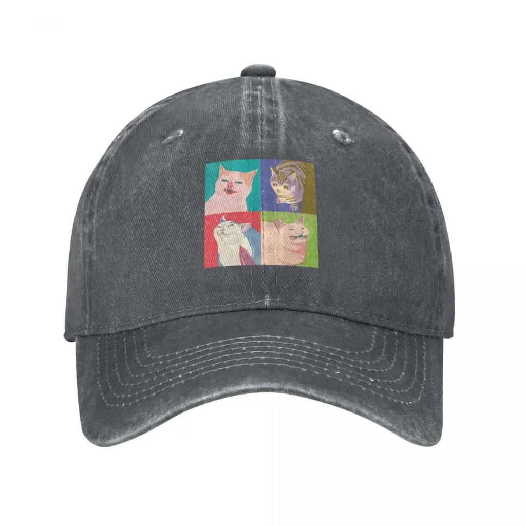 Four Meme Cats of the Apocalypse Baseball Cap Sunhat Sun Hat For Children Unisex Hat Luxury Caps Caps For Unisex Womens
