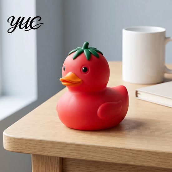 Easy to Knead Squishy Duck Tomato Toy, Slow Rebound Stress Relief Squeeze Cute Fruit Sensory Toys for Anxiety Fidget Soft Decompression Toy