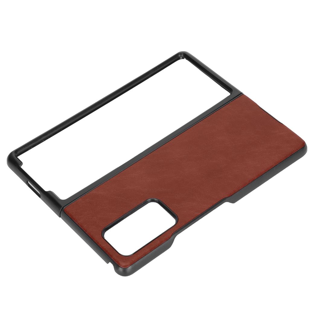 Leather Case Cover for Samsung Galaxy Z Fold 2 Shockproof Phone Protective Cover ShellBrown
