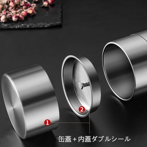 Tea Storage Container, Tea Caddy, Tea Canister, Tea Caddy, Large Capacity, Double Lid, Airtight Jar, Tea Leaf Storage Can, Storage Case, Tea Storage C