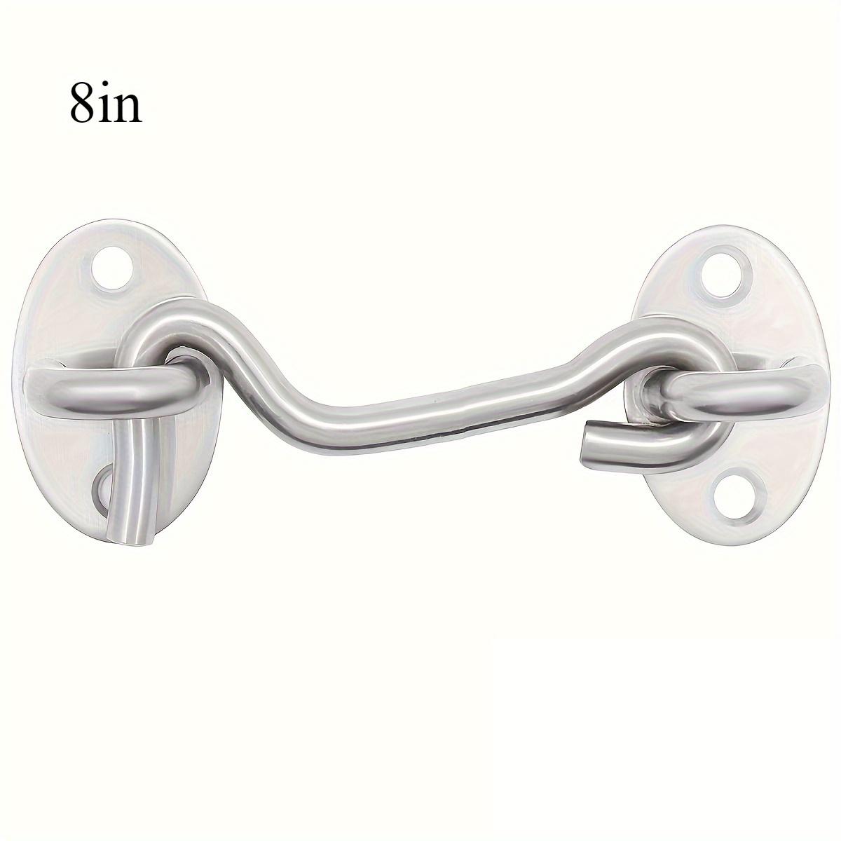 

1 шт. Замок для двери из нержавеющей стали - 3-дюймовая прочная защелка для ворот с винтами, матовая отделка, механическая ручка для раздвижных дверей, ворот и промышленного использования 8in