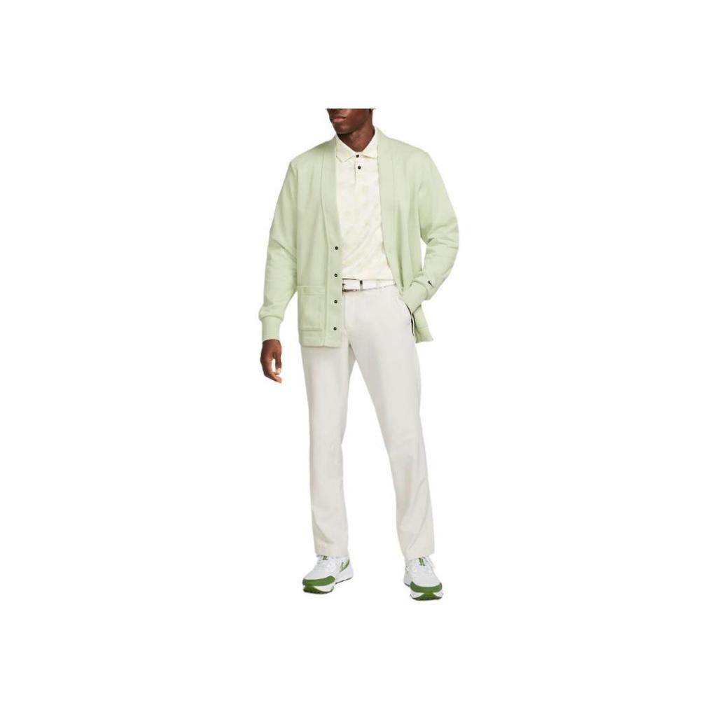 Nike Cardigan Tricoté Uni à Simple Boutonnage et Manches Longues pour Homme Tops Vert Clair FB5465-343