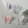 20Pcs Single layer Golden Thread Butterfly Appliques  Bridal Hair Accessories