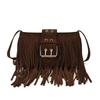 Minimalist Faux Suede Small Square Bag With Zipper Closure For Daily Casual Use