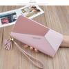 SCIONE The New Ladies Clutch Bag Female Contrast Color Stitching Zipper Tassel Phone Bag