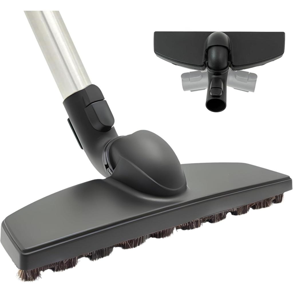 For Miele Hardwood Floor Brush Head – 12” Parquet Twister with Soft Horsehair Bristles, – Compatible with Miele C1, C2, C3 Canister Vacuums