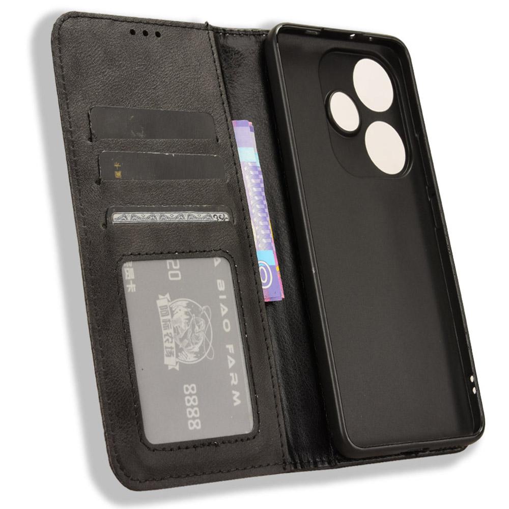 For Xiaomi Redmi Turbo 3 5G/Poco F6 5G Case PU Leather Wallet Retro Texture Phone Cover Wholesale