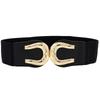 Trendy Womens Black Stretch Waist Belt Offering A Slender Look With Versatile Wear Options