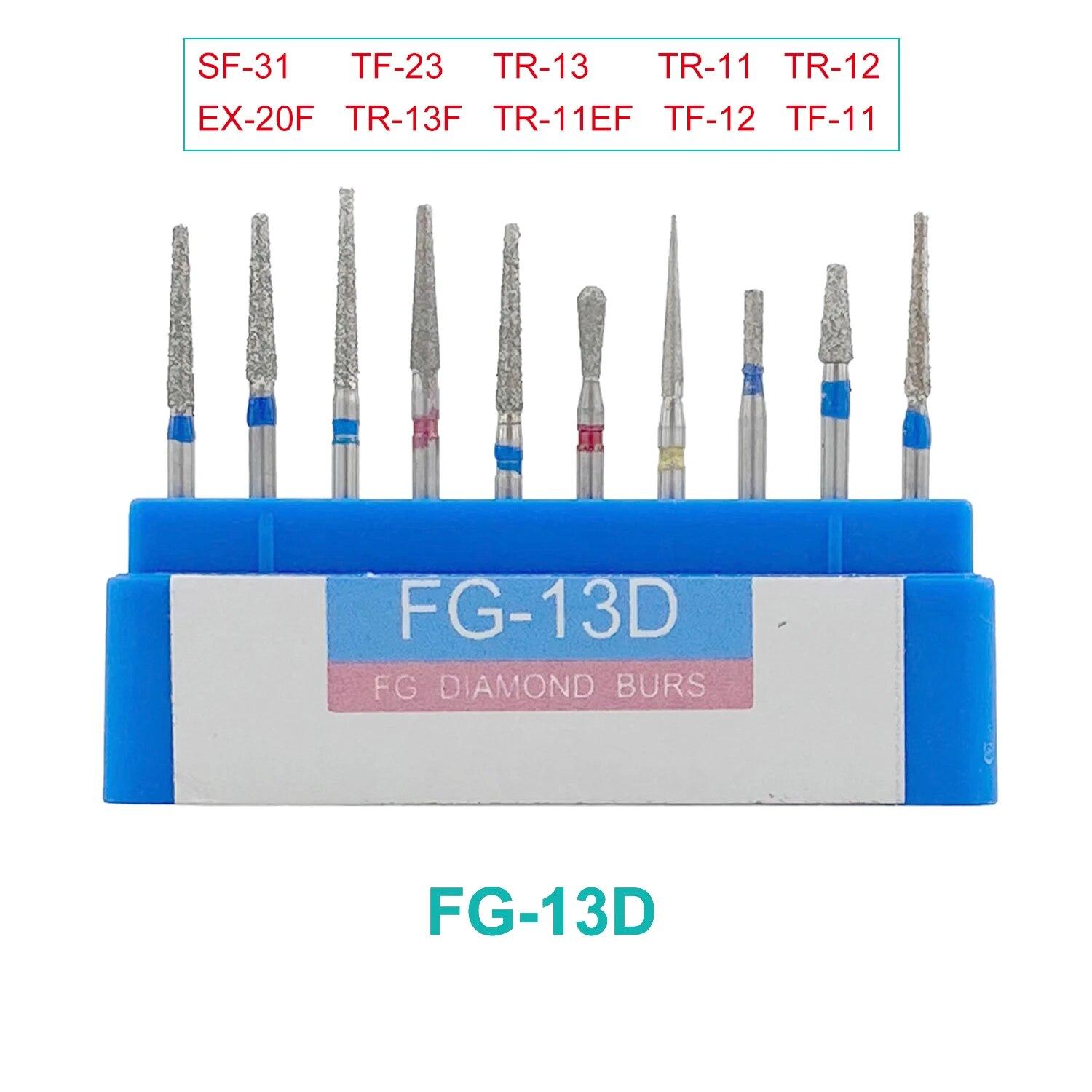 

Стоматологические алмазные боры TOMENTY, 10 шт./кор., высокоскоростные наконечники, стоматологические боры серии FG, 1,6 мм, материал для стоматологии FG-13D (10pcs)