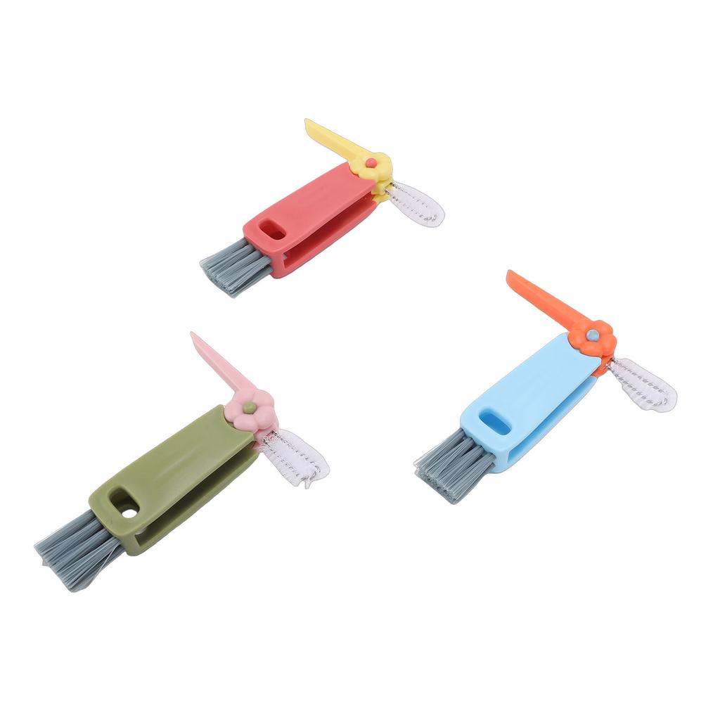 3 Pcs Cup Lid Cleaning Brush Multifunctional Bottle Cleaning Brush for Home Kitchen Blue Pink Green