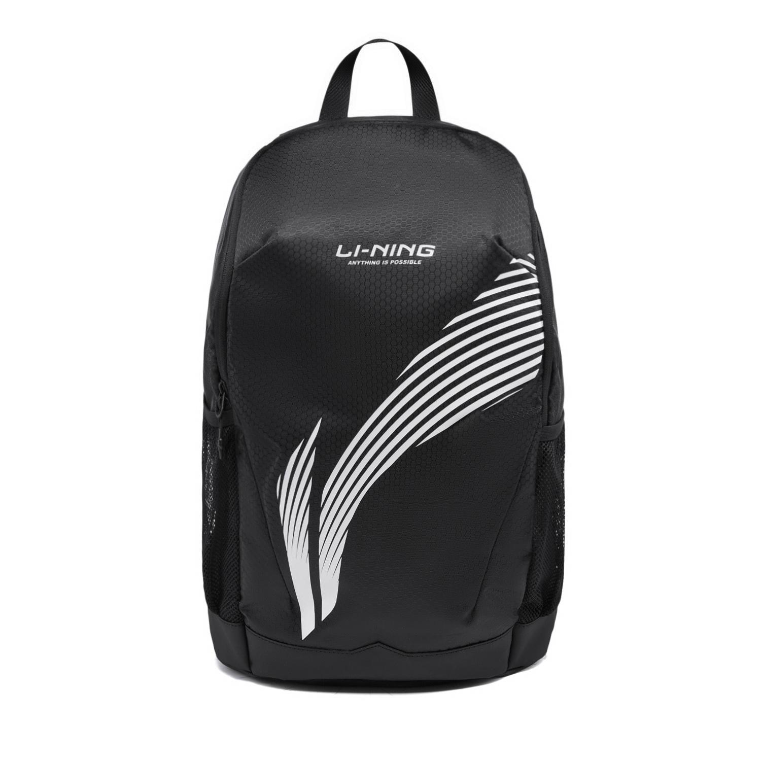 Li Ning Polyester Backpack Regular Unisex Basic Black ABSW287-1 Regular
