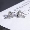 Niche Design Stud Earrings, High-End Temperament, Personalized Zircon Light Luxury, Small And Delicate Knotted Women'S Earrings