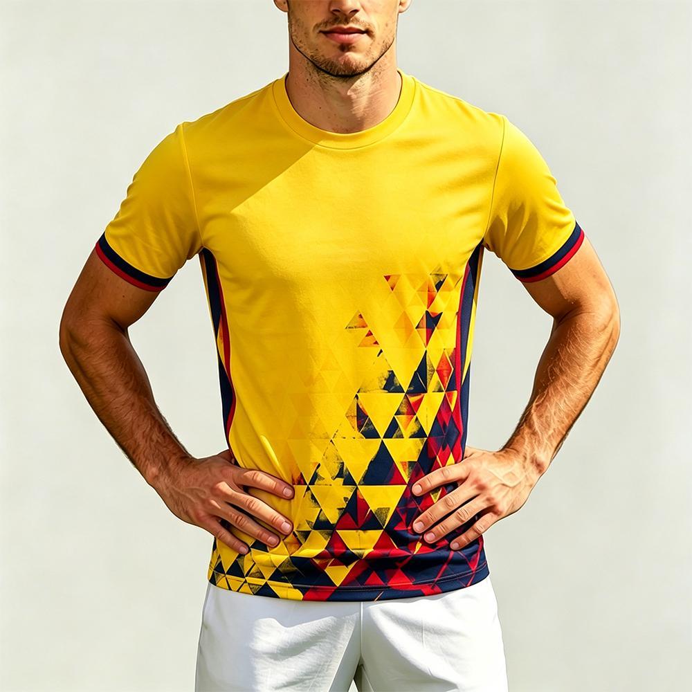 2026 New Colombia Custom Name Number Soccer Jersey Men's Outdoor Sports Quick Dry Breathable T-Shirt Unisex Casual O-neck Tops