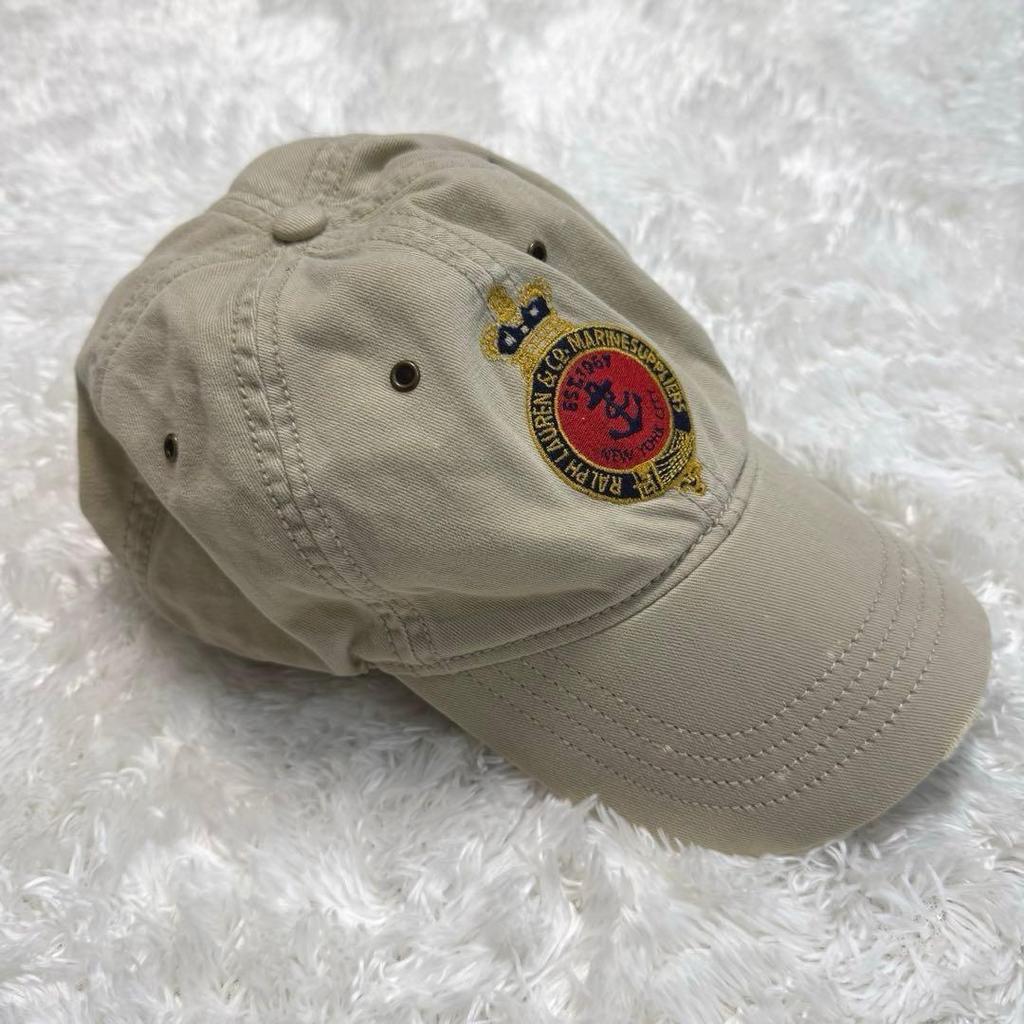 Used Polo Viral Ralph Lauren Cap Patch Embroidery Beige