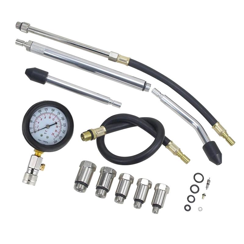 New Rapid Connected Petrol Gas Engine Cylinder Compressor Gauge Meter Test Pressure Compression Tester Leakage Diagnostic