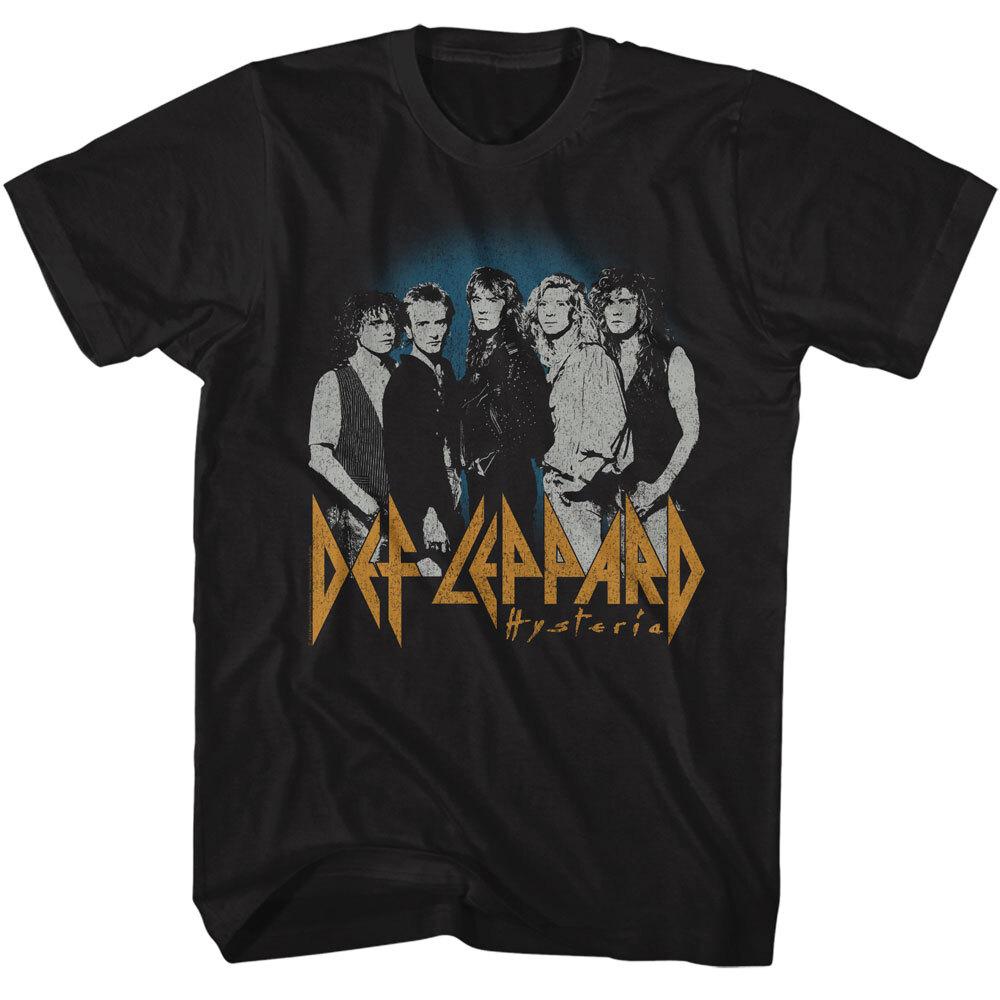 

Def Leppard Band T-Shirt New Hysteria Live On Tour Licensed Music Black Cotton Unisex T-Shirt S