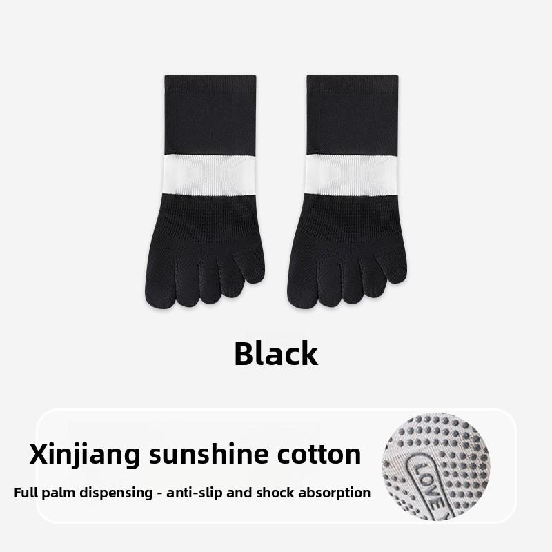 1 Pair Socks women's summer five-finger non-slip yoga socks indoor Pilates mesh breathable professional split-toe sports socks