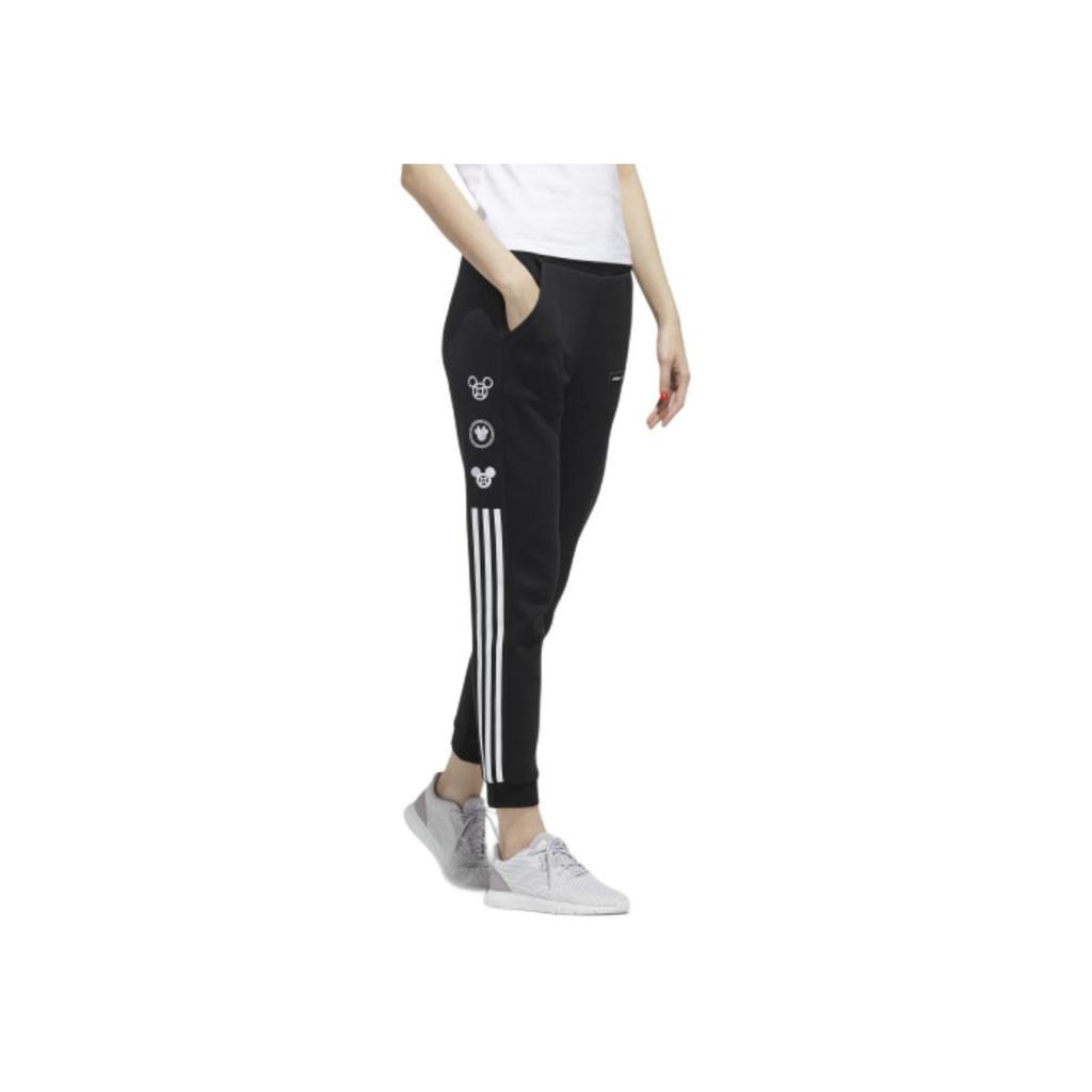 Adidas Neo X Disney Mickey Element Retro Sports Knit Casual Pants Women Bottoms Black GE7782