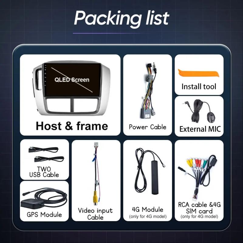 For Honda Pilot 1 2005 - 2008 Car Mulltmedia Video Player GPS Android Intelligent System Carplay WiFi DSP IPS Stereo WIFI+4G BT