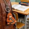 Orangutan Plush Keychain Simulation Monkey Toy Bag Pendant Furry Animal Keyring Realistic Ape Doll For Car Keys Backpack Decor