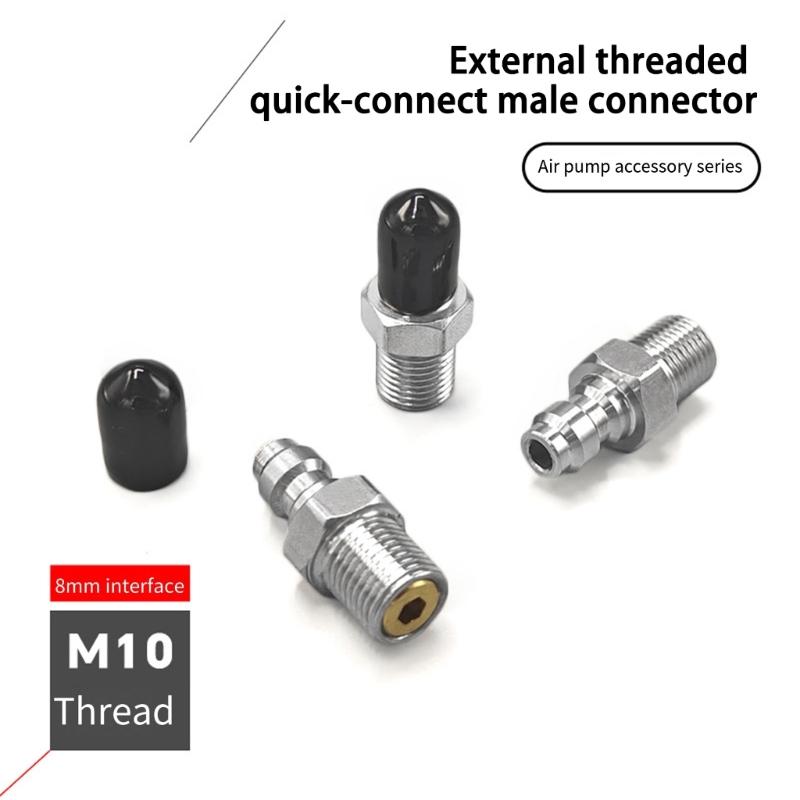 M10x1/ 1/8NPT/ 1/8BSP Außengewinde Schnellkupplungsventile 8mm Gewinde Schnellkupplungsfitting Für Hochdruckpumpen 1-Wege-Ventile