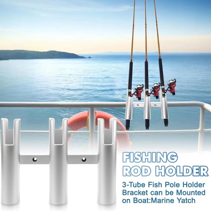 Light Weight Aluminum Fishing Rod Holder 3/4 Tube Durability Corrosions Resistant for Outdoor Fishing Accessories