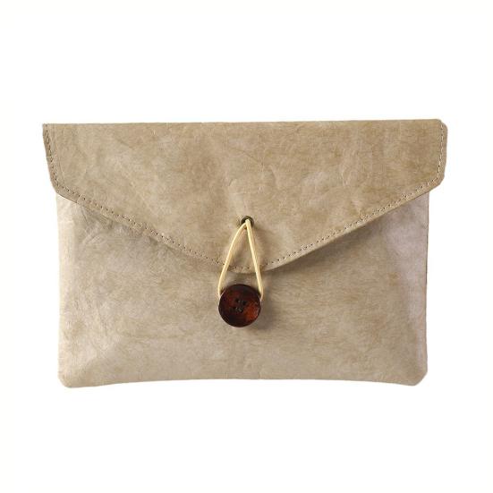 Dossier en Papier Tyvek avec Chemise Enveloppe Portfolio Imperméable avec Fermeture à Bouton Housse de Protection Portable pour Tablette IPad Documents