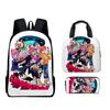 Classic Popular Peculiar Funny Dandadan 3D Printed 3pcs/Set Pupil School Bags Laptop Daypack Backpack Lunch Bag Pencil Case