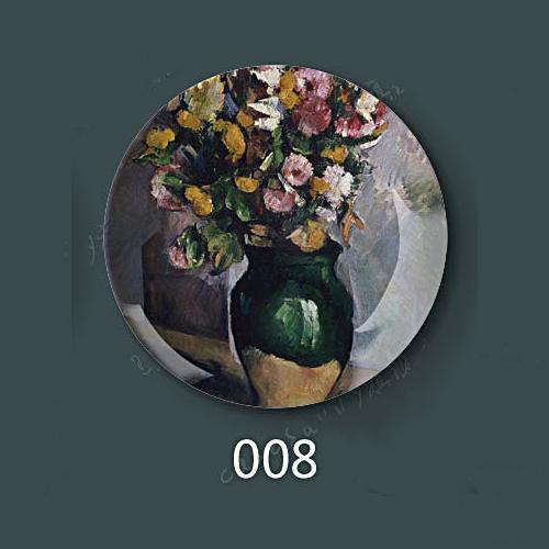 8" inch 20.5cm Diameter Paul Cezanne Painting Porcelain Decorative Home Hall Wall Hanging Plate Creative Arts Disc
