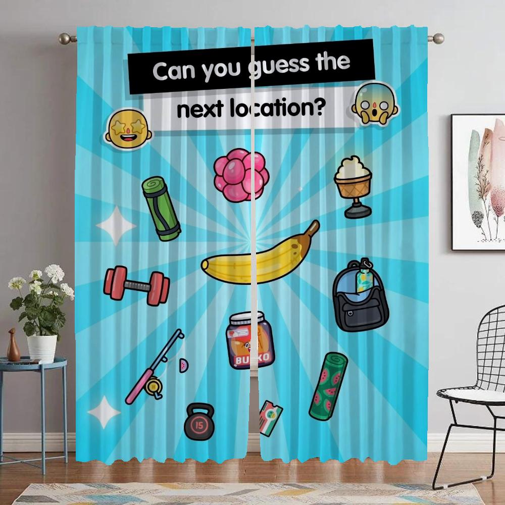 Oddbods Blackout Curtain for Room 2 Panel Elegant Room Curtains Shades Halloween Decoration Partition Tulle for Bedroom Living